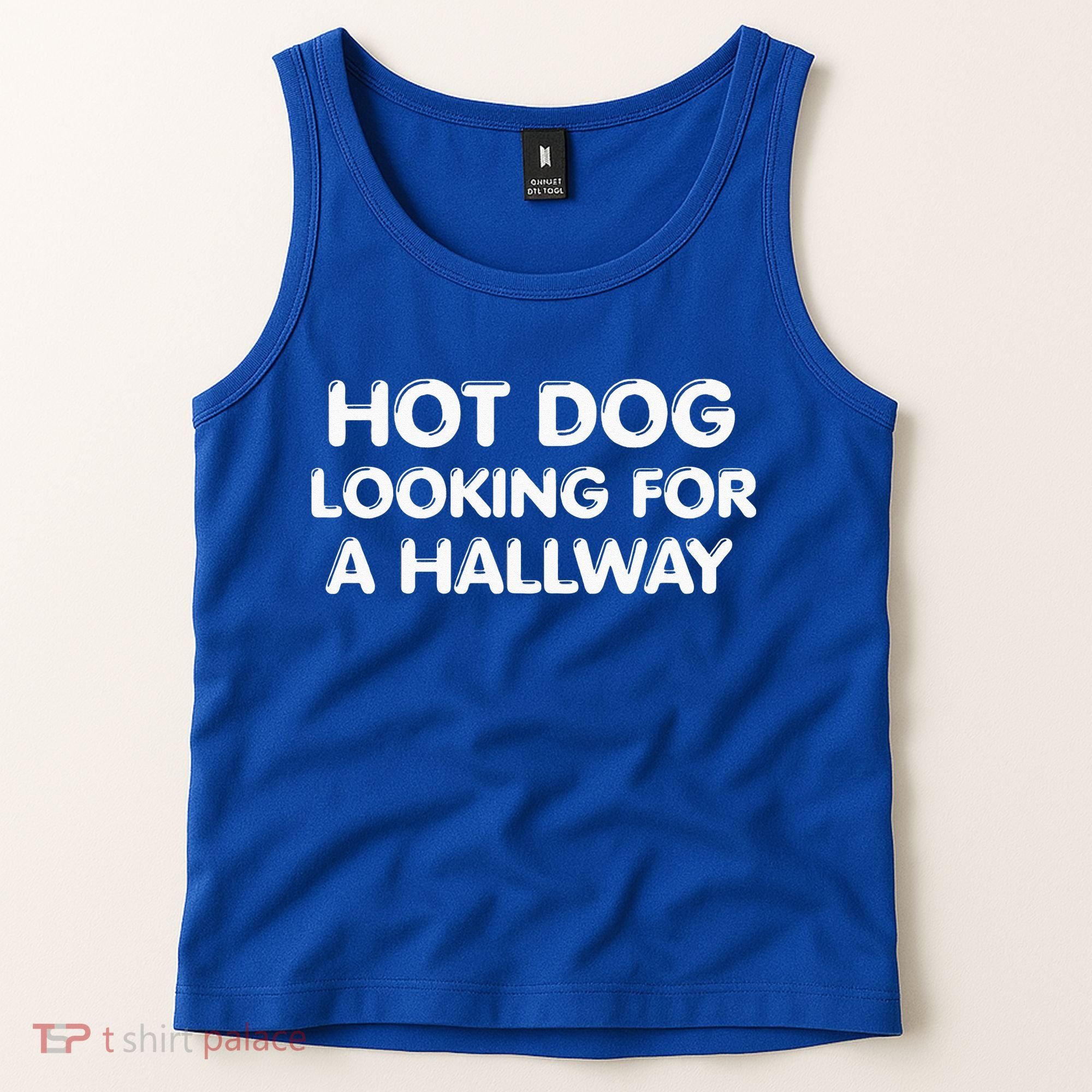 Hot Dog Looking For A Hallway Funny Tank Top