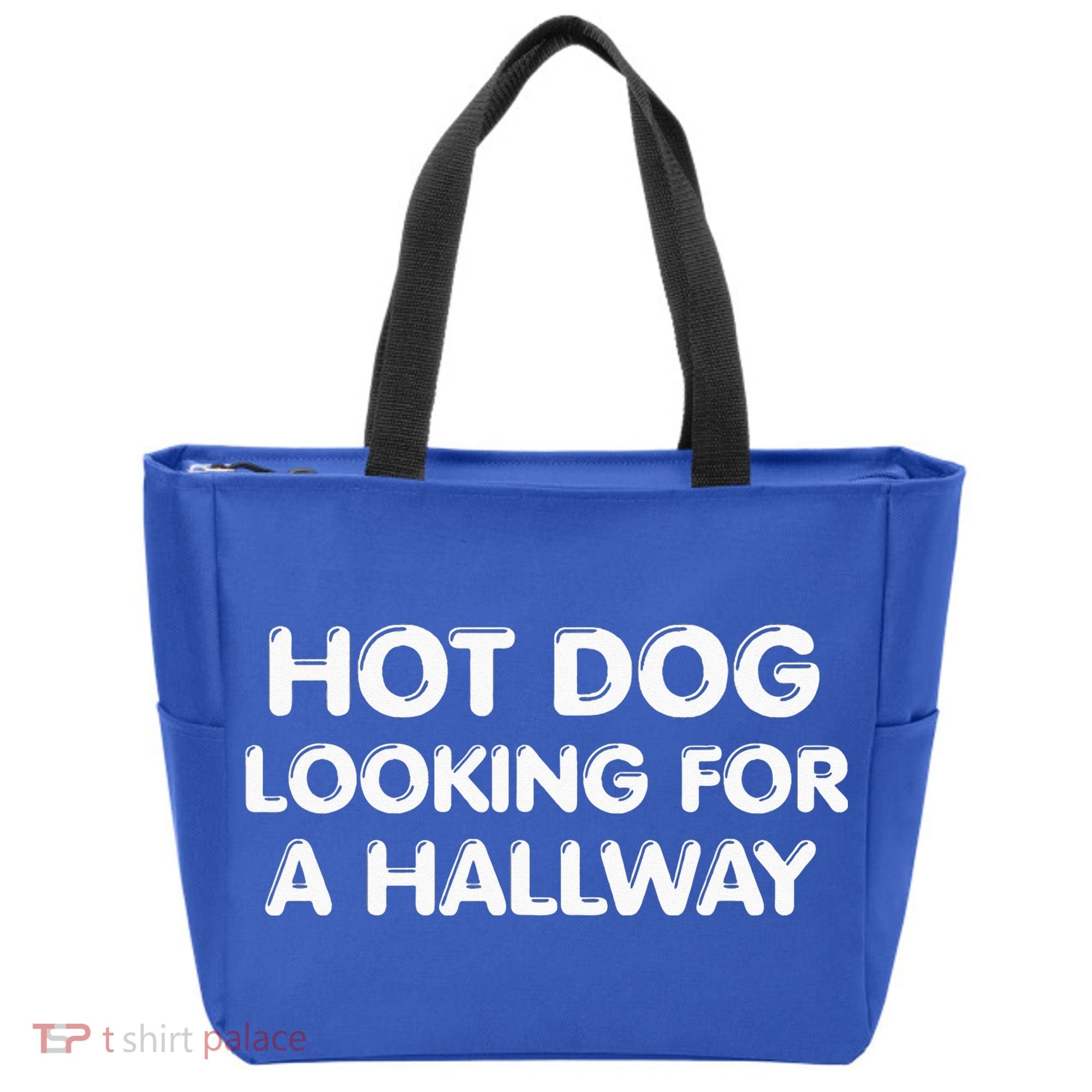 Hot Dog Looking For A Hallway Funny Tote Bag