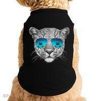 Hand Drawn Leopard Portrait Mirror Sunglasses Doggie Tank thumb 0