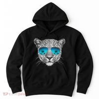 Hand Drawn Leopard Portrait Mirror Sunglasses Hoodie thumb 0