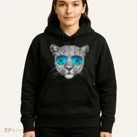 Hand Drawn Leopard Portrait Mirror Sunglasses Hoodie thumb 5