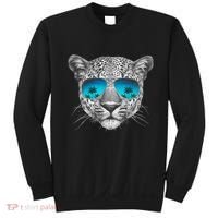 Hand Drawn Leopard Portrait Mirror Sunglasses Sweatshirt thumb 0
