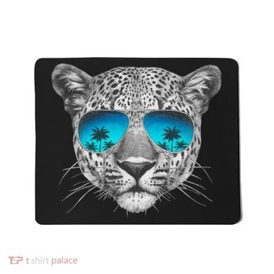 Hand Drawn Leopard Portrait Mirror Sunglasses Mousepad