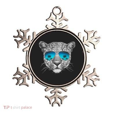 Hand Drawn Leopard Portrait Mirror Sunglasses Ornament