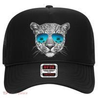 Hand Drawn Leopard Portrait Mirror Sunglasses Hat thumb 0