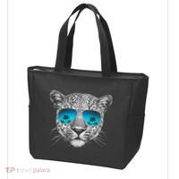 Hand Drawn Leopard Portrait Mirror Sunglasses Tote Bag thumb 3