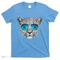 Hand Drawn Leopard Portrait Mirror Sunglasses T-Shirt thumb 0