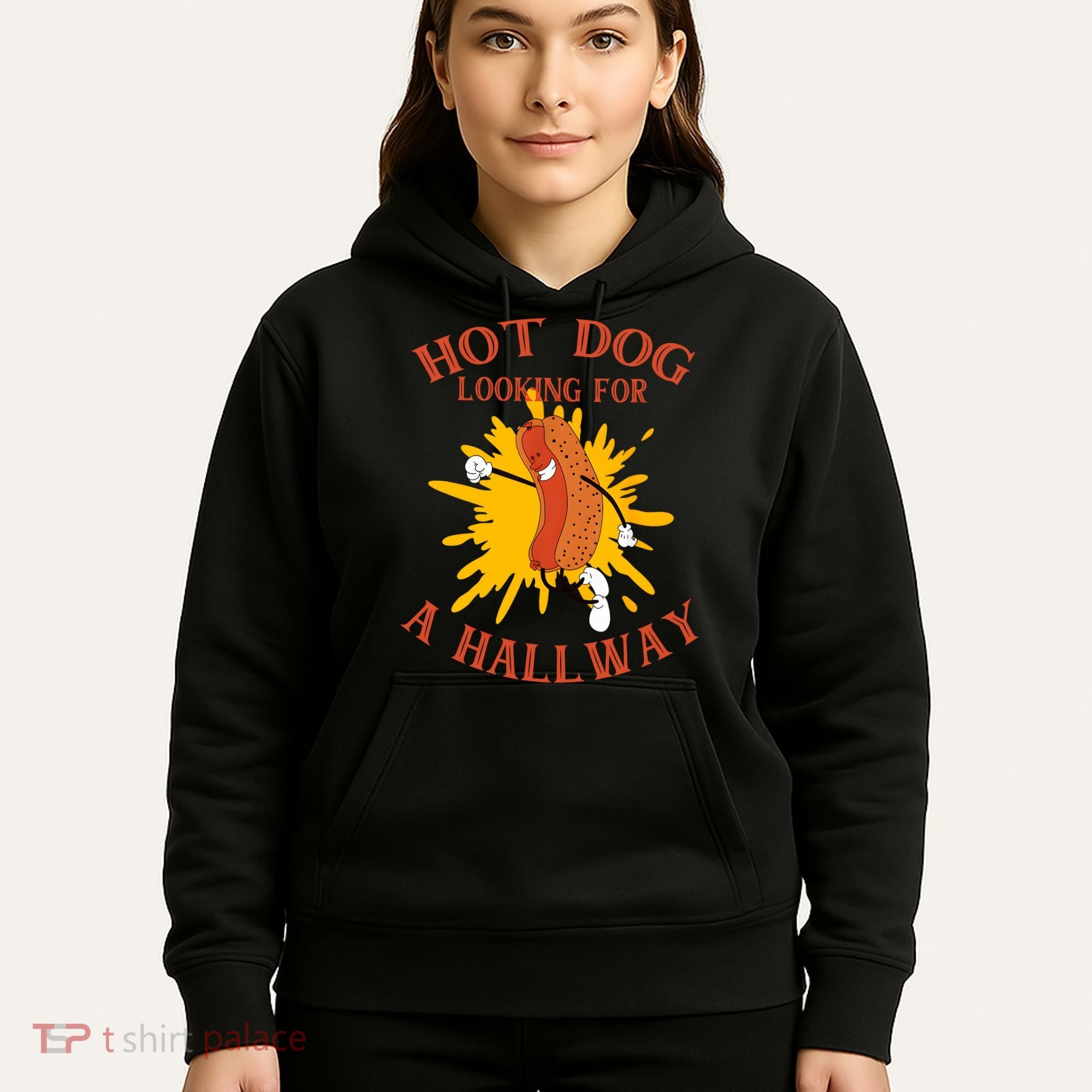 Hot Dog Looking For A Hallway Apparel Hoodie