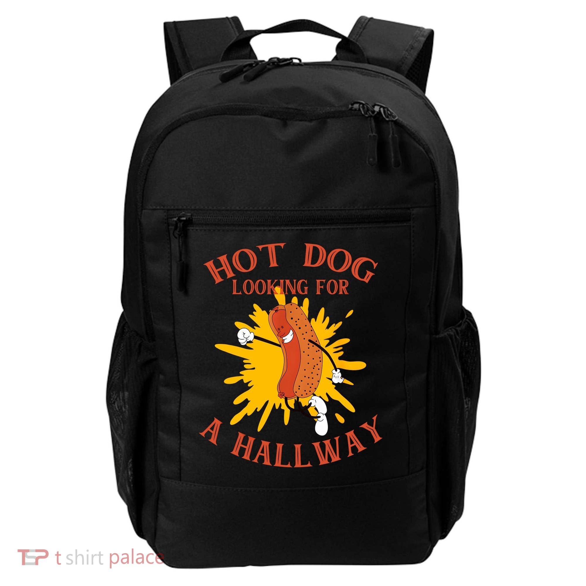 Hot Dog Looking For A Hallway Apparel Backpack