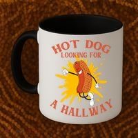Hot Dog Looking For A Hallway Apparel Coffee Mug thumb 2