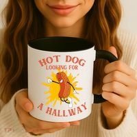 Hot Dog Looking For A Hallway Apparel Coffee Mug thumb 3
