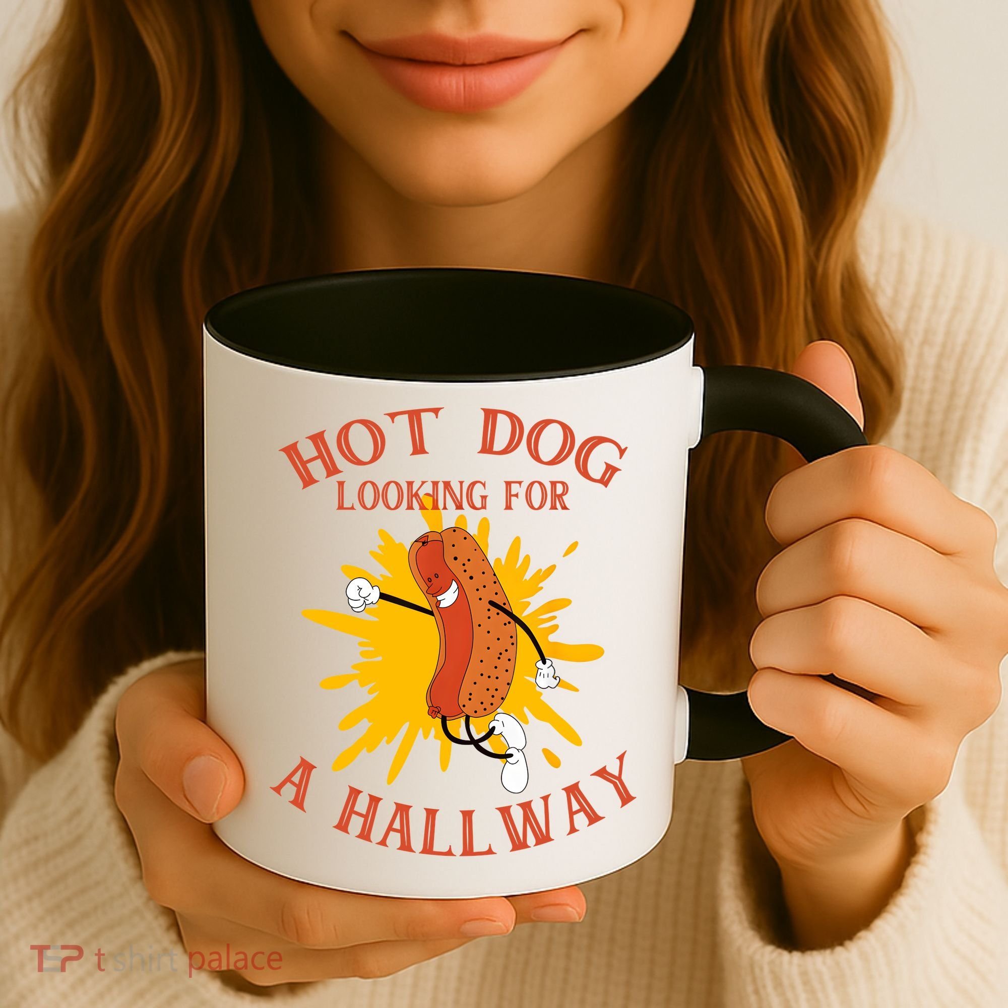 Hot Dog Looking For A Hallway Apparel Coffee Mug