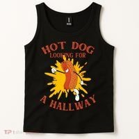 Hot Dog Looking For A Hallway Apparel Tank Top thumb 2