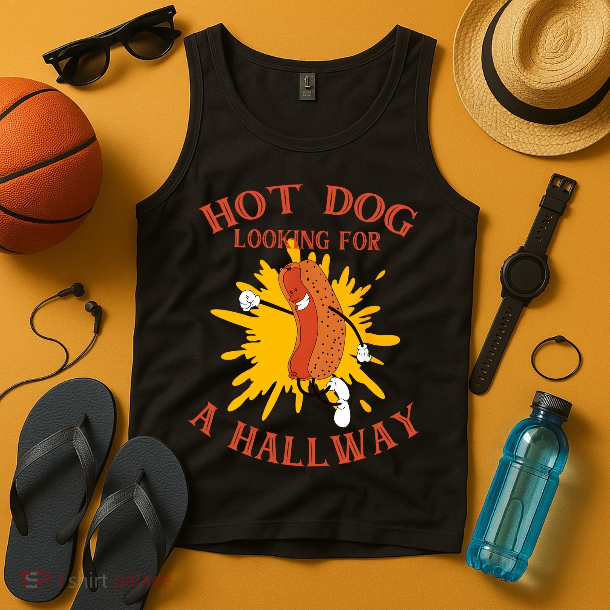 Hot Dog Looking For A Hallway Apparel Tank Top