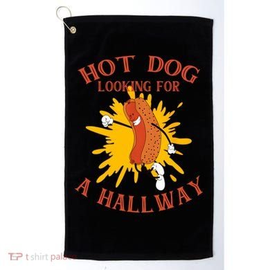 Hot Dog Looking For A Hallway Apparel Golf Towel