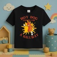 Hot Dog Looking For A Hallway Apparel Toddler T-Shirt thumb 3