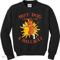 Hot Dog Looking For A Hallway Apparel Kids Sweatshirt thumb 0