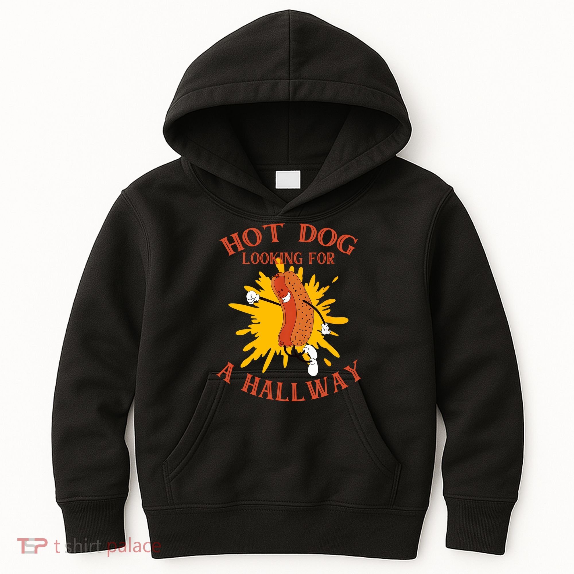 Hot Dog Looking For A Hallway Apparel Kids Hoodie