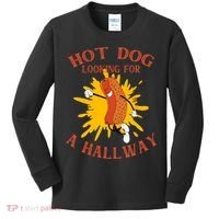 Hot Dog Looking For A Hallway Apparel Kids Long Sleeve Shirt thumb 0