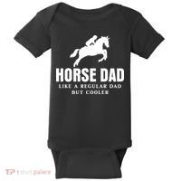 Horse Dad Like A Regular Dad But Cooler Baby Bodysuit thumb 0