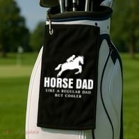 Horse Dad Like A Regular Dad But Cooler Golf Towel thumb 2