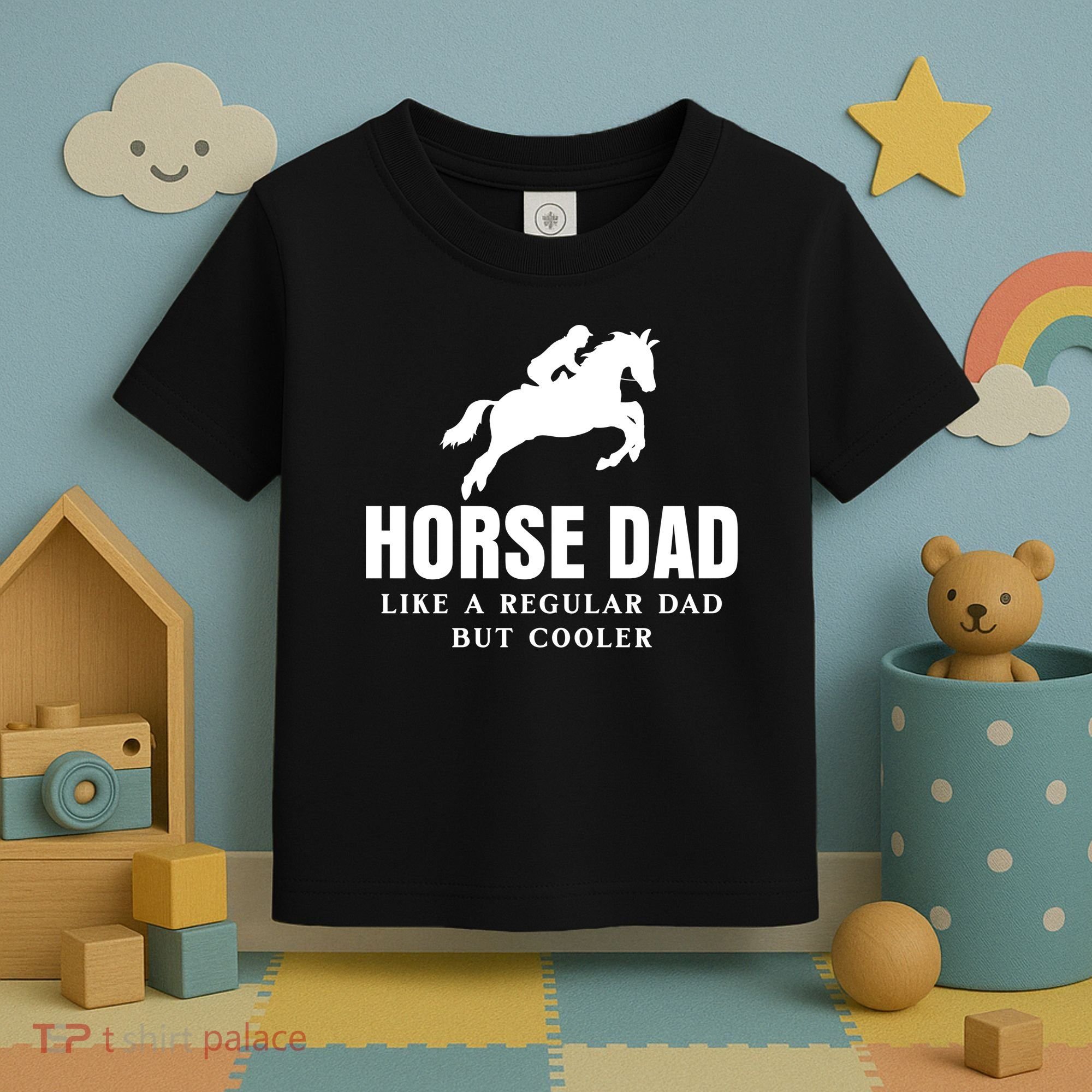 Horse Dad Like A Regular Dad But Cooler Toddler T-Shirt