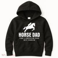 Horse Dad Like A Regular Dad But Cooler Kids Hoodie thumb 0