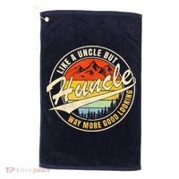 Huncle Definition Like Regular Uncle Way More Good Looking Golf Towel thumb 0