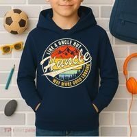 Huncle Definition Like Regular Uncle Way More Good Looking Kids Hoodie thumb 2