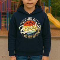 Huncle Definition Like Regular Uncle Way More Good Looking Kids Hoodie thumb 3