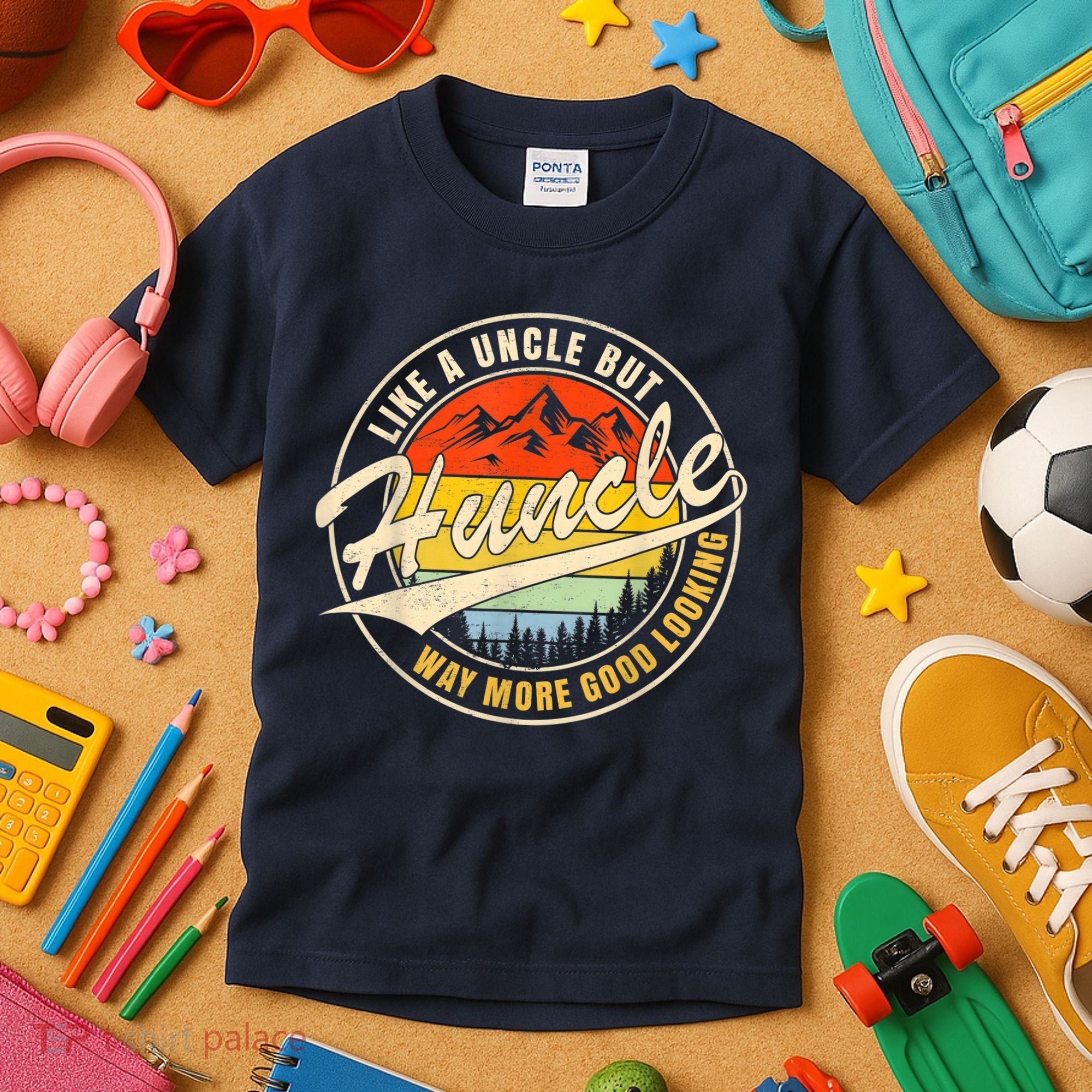 Huncle Definition Like Regular Uncle Way More Good Looking Kids T-Shirt