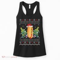 Hot Dog Lover Xmas Gift Ugly Hot Dog Christmas Gift Women's Tank Top thumb 0
