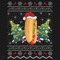 Hot Dog Lover Xmas Gift Ugly Hot Dog Christmas Gift Women's Tank Top thumb 5