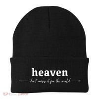 Heaven Don't Miss It For The World Christian Gift Beanie thumb 0