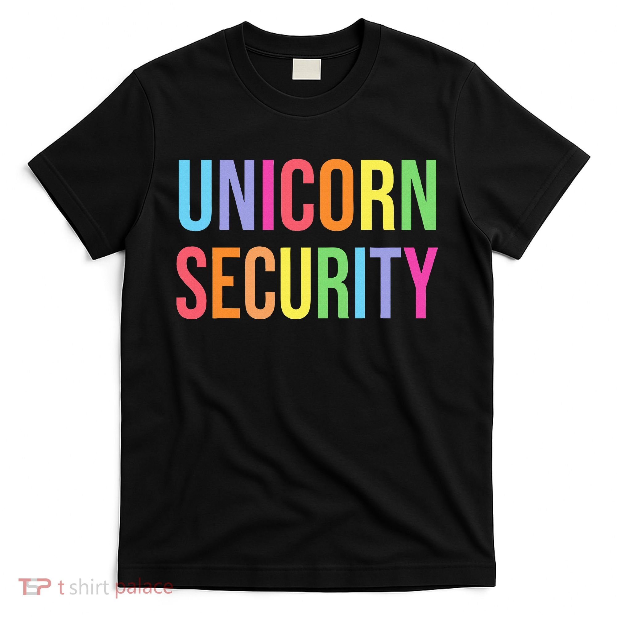 Halloween Dad Mom Daughter Adult Costume Unicorn Security T-Shirt