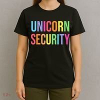 Halloween Dad Mom Daughter Adult Costume Unicorn Security T-Shirt thumb 4