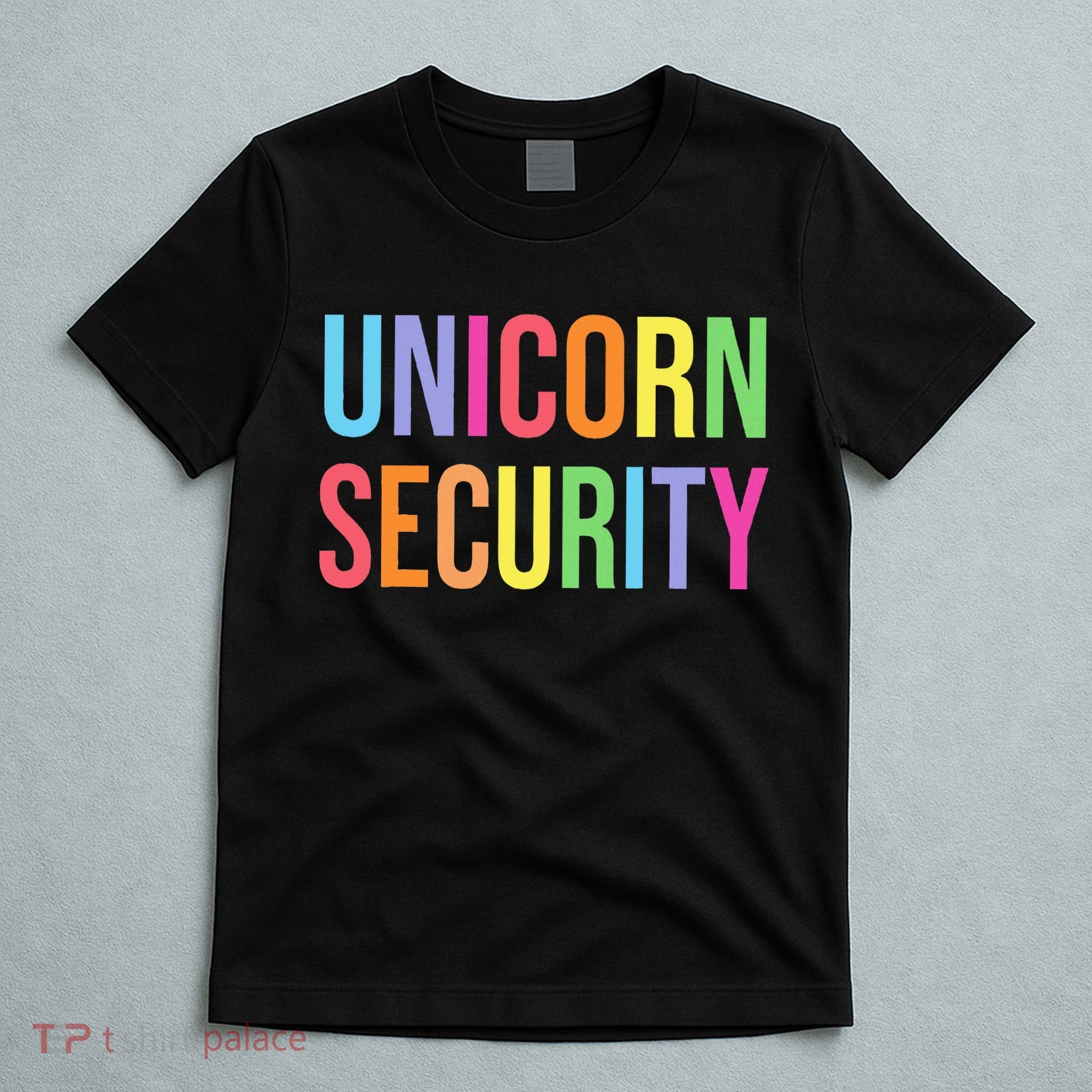 Halloween Dad Mom Daughter Adult Costume Unicorn Security T-Shirt