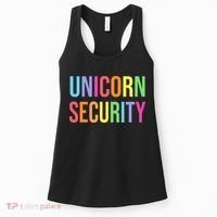 Halloween Dad Mom Daughter Adult Costume Unicorn Security Women's Tank Top thumb 0