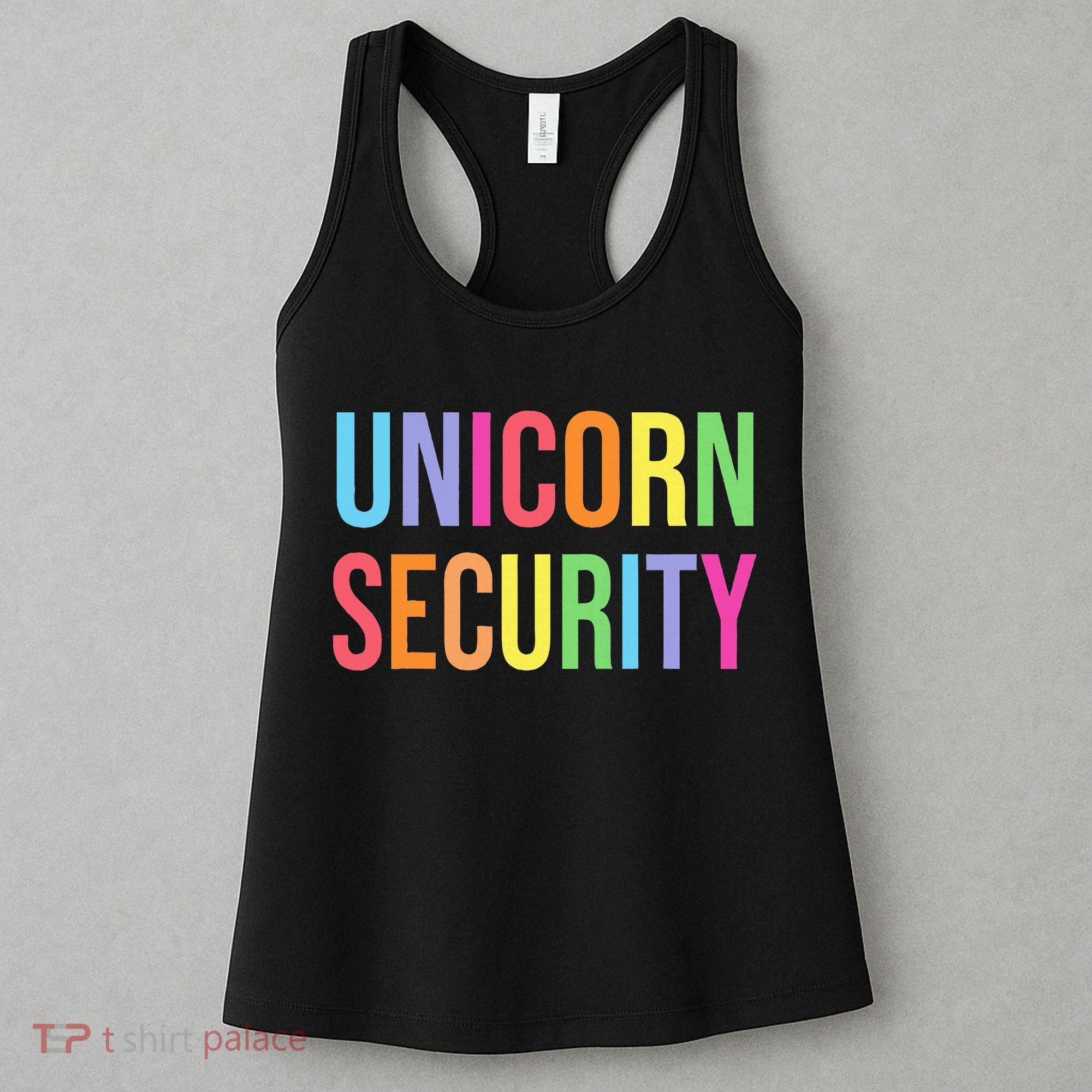Halloween Dad Mom Daughter Adult Costume Unicorn Security Women's Tank Top