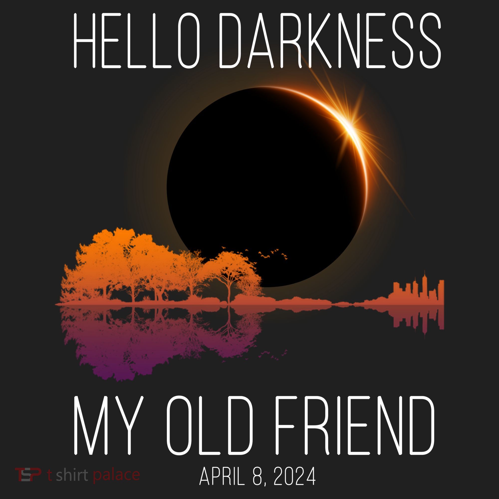 Hello Darkness My Old Friend Solar Eclipse April 8 Women's Sweatshirt