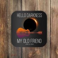 Hello Darkness My Old Friend Solar Eclipse April 8 Coaster thumb 0