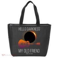 Hello Darkness My Old Friend Solar Eclipse April 8 Tote Bag thumb 0