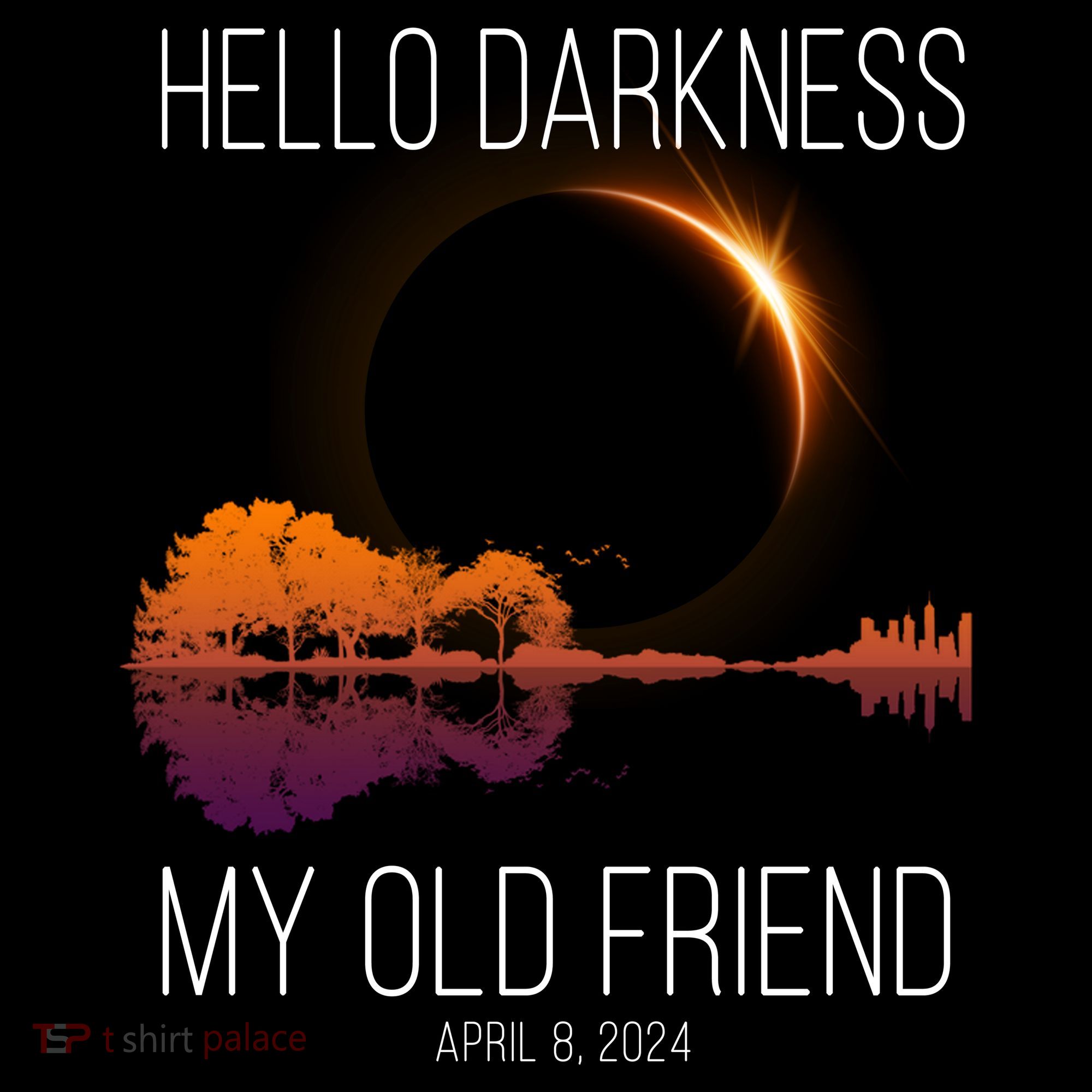 Hello Darkness My Old Friend Solar Eclipse April 8 Tote Bag