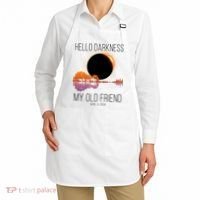 Hello Darkness My Old Friend Solar Eclipse April 8 Apron thumb 2