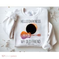 Hello Darkness My Old Friend Solar Eclipse April 8 Sweatshirt thumb 2