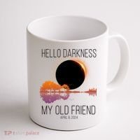 Hello Darkness My Old Friend Solar Eclipse April 8 Coffee Mug thumb 1