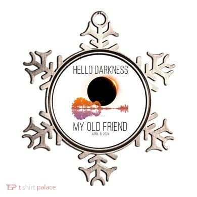 Hello Darkness My Old Friend Solar Eclipse April 8 Ornament