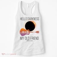 Hello Darkness My Old Friend Solar Eclipse April 8 Women's Tank Top thumb 0
