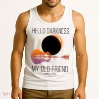 Hello Darkness My Old Friend Solar Eclipse April 8 Tank Top thumb 3