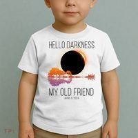 Hello Darkness My Old Friend Solar Eclipse April 8 Toddler T-Shirt thumb 2